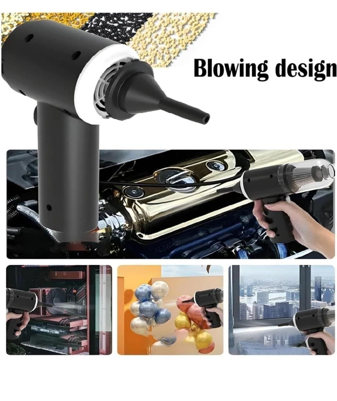 Xech | 9000Pa Turbo Suction Cleaner | Cordless & Compact Design | Dual Function for Car, Home, office & More