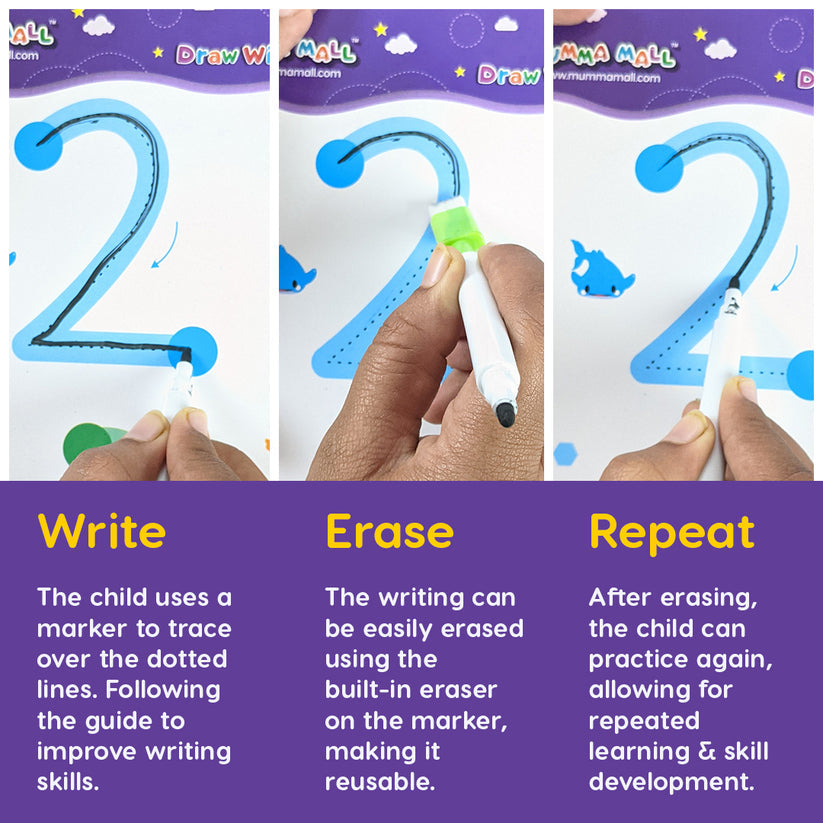 ABC & 123, Structure &Trace Practice Book | Magic Tracing Workbook For Handwriting & Coginitive Skill Improvement | (Free 2000 pages PDF) Encurage Curocity Towards Learning